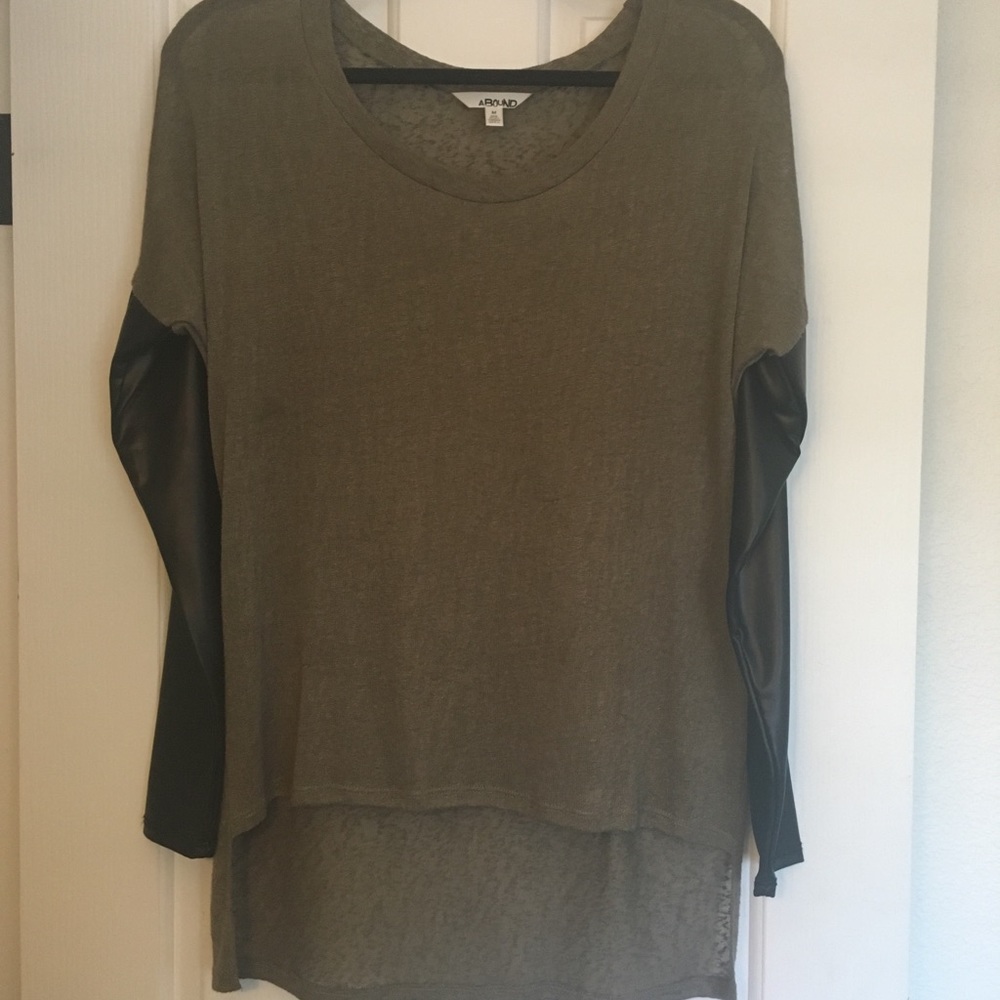 Faux leather long sleeve